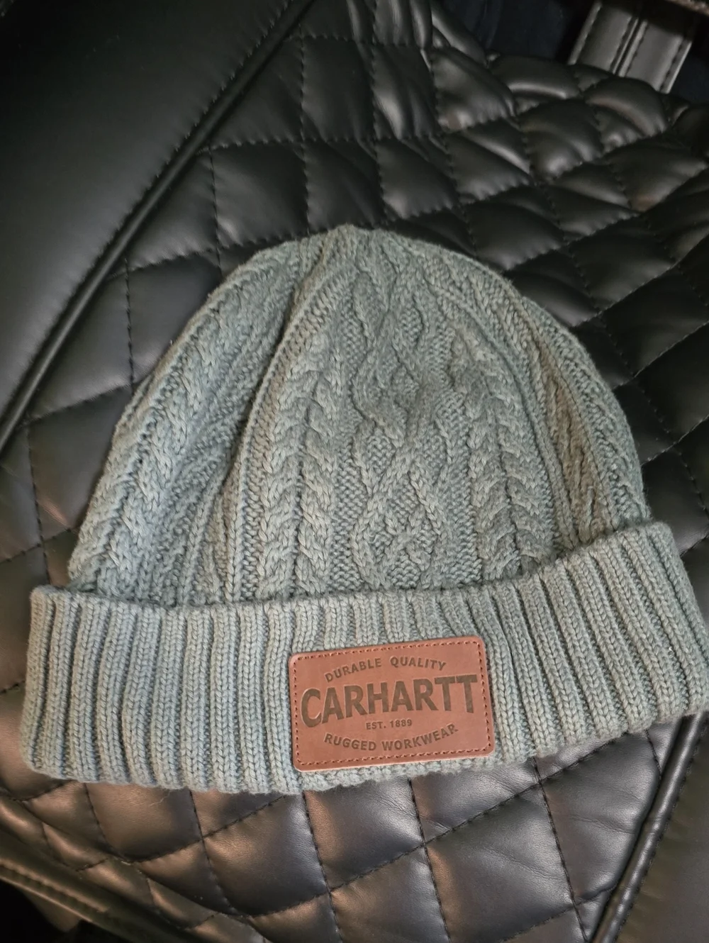 Carhartt Cable Knit Beanie in Sage
